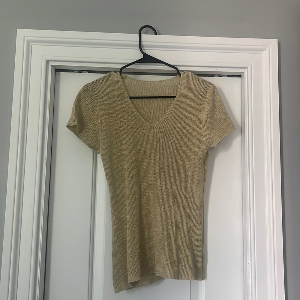 Beige knit top